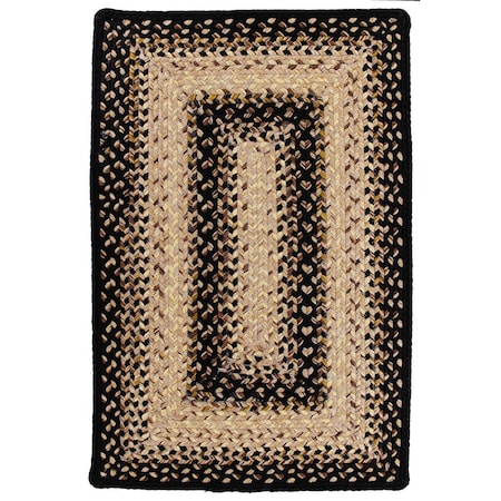 Homespice Decor 10 x 10 in. Black Mist Ultra Durable Braided Rugs, Black 621085